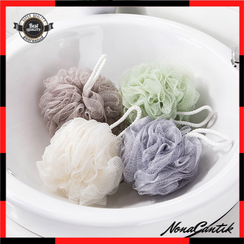 Shower Puff Premium Spon Mandi Bath Sponge Spons warna Pastel