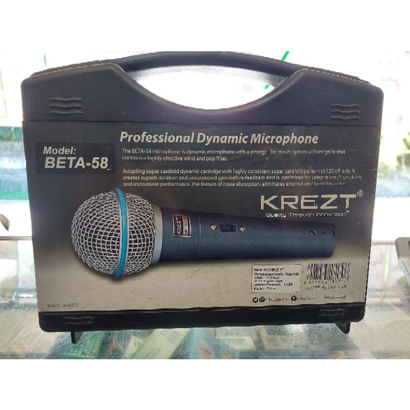 Microphone MIC kabel KREZT BETA-58 Koper / case