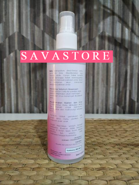 DAILY DESINFEKTAN ANTISEPTIC SPRAY 250ML KHUSUS UNTUK PAKAIAN SIAP PAKAI COD - ECER GROSIR