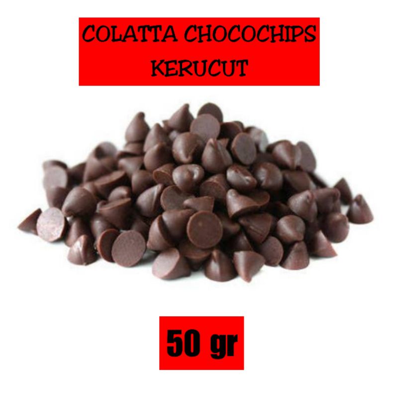 Choco Chips Kerucut Pouch COLATTA Coklat Compound Pouch 50 g