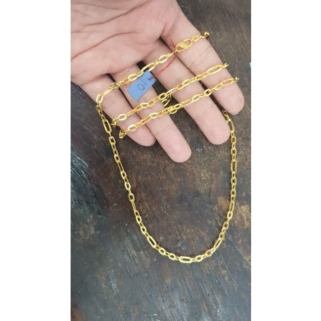 kalung model nory panjang elegant emas asli