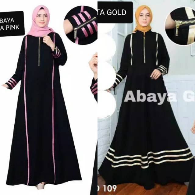 Abaya Busui PITA Bahan Saudi Jetblack Syar'i / Abaya Hitam Arabian Style INDO ABAYA