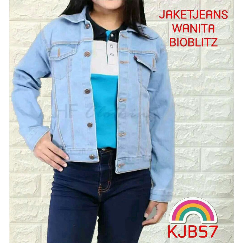  JAKET  JEANS  WANITA BAHAN JEANS  TEBAL DENIM  OPERSIZE WARNA  