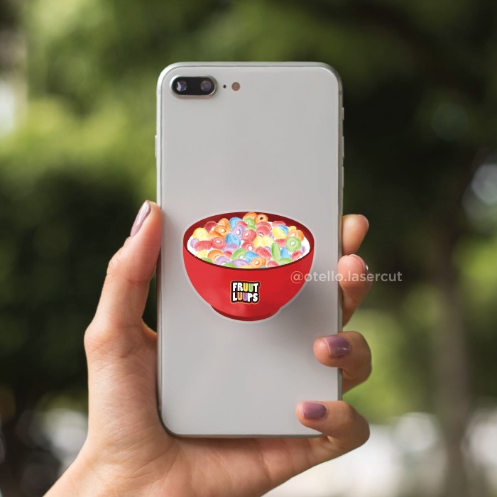 Griptok Fruity Loops Pop Stand HP Popstand Karakter Makanan Akrilik Pop Stand Socket Acrylic Grip