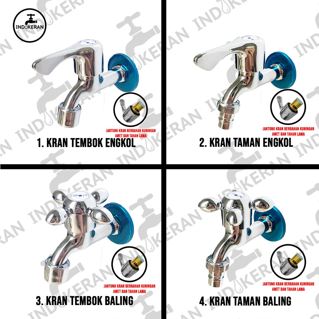 INDOKERAN - Kran Air Tembok dan Taman - 1/2 Inch - High Quality