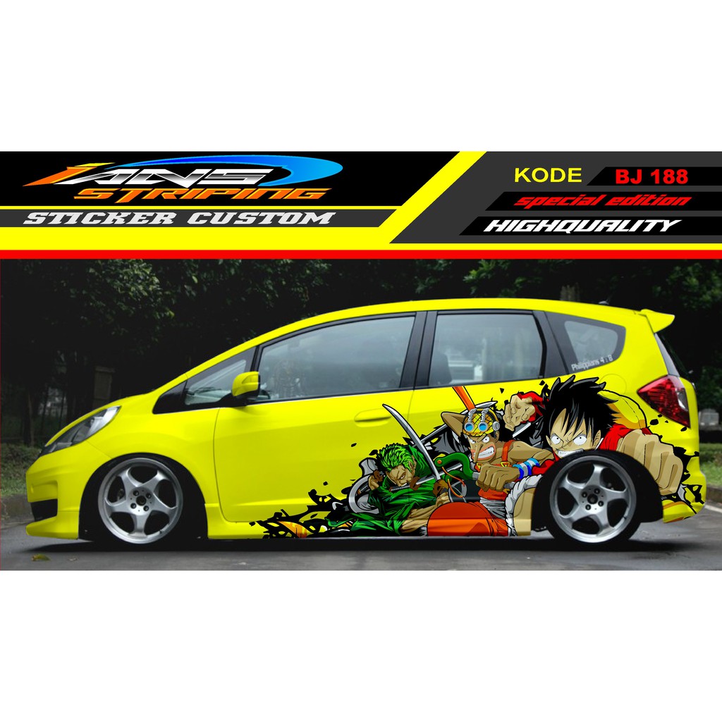 STIKER HONDA JAZZ / DECAL STICKER MOBIL / STIKER MOBIL / STIKER MOBIL BRIO, HONDA JAZZ, AGYA, AYLA