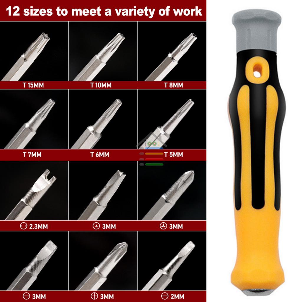 6IN1 OBENG SET MAGNET BULAK BALIK MAGNETIC PROFESIONAL SCREWDRIVER SET