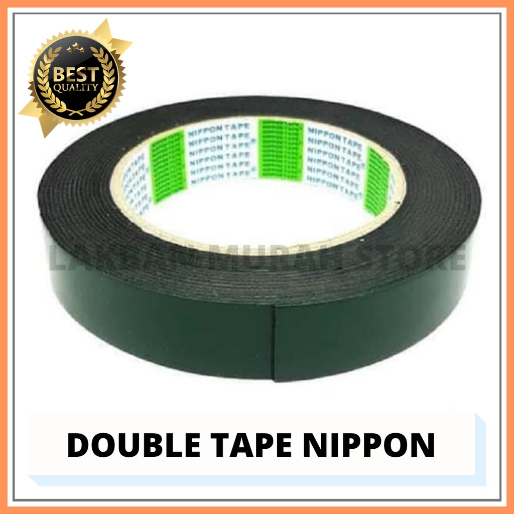 

Nippon Double Tape Foam 1" Inch x 5m Double tape hijau busa