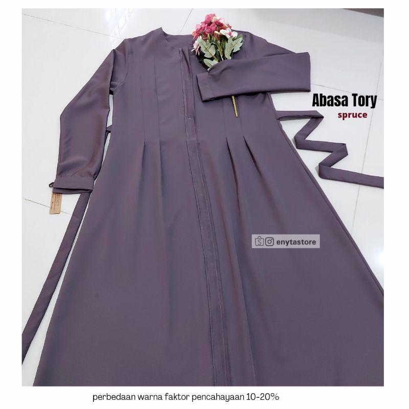 Gamis Abasa Tory | bahan tory burch | busui friendly | 1 kg muat 3 baju