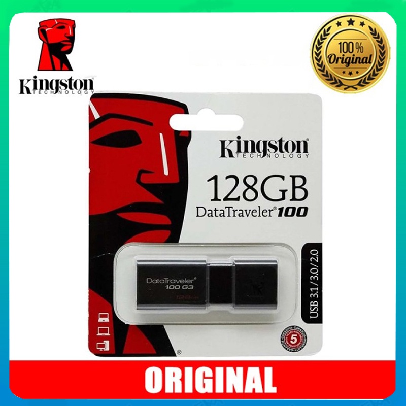 Kingston DataTraveler 100 G3 dt100g3 USB 3.0 Flash Drive (16GB / 32GB / 64GB / 128GB)