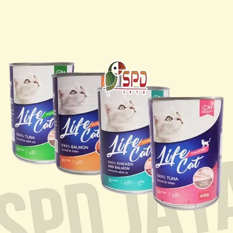 MAKANAN KUCING BASAH LIFE CAT KALENG 400gram