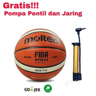 Bola Basket Molten GG7X Import Thailand Gratis Pentil Pompa dan Jaring bola