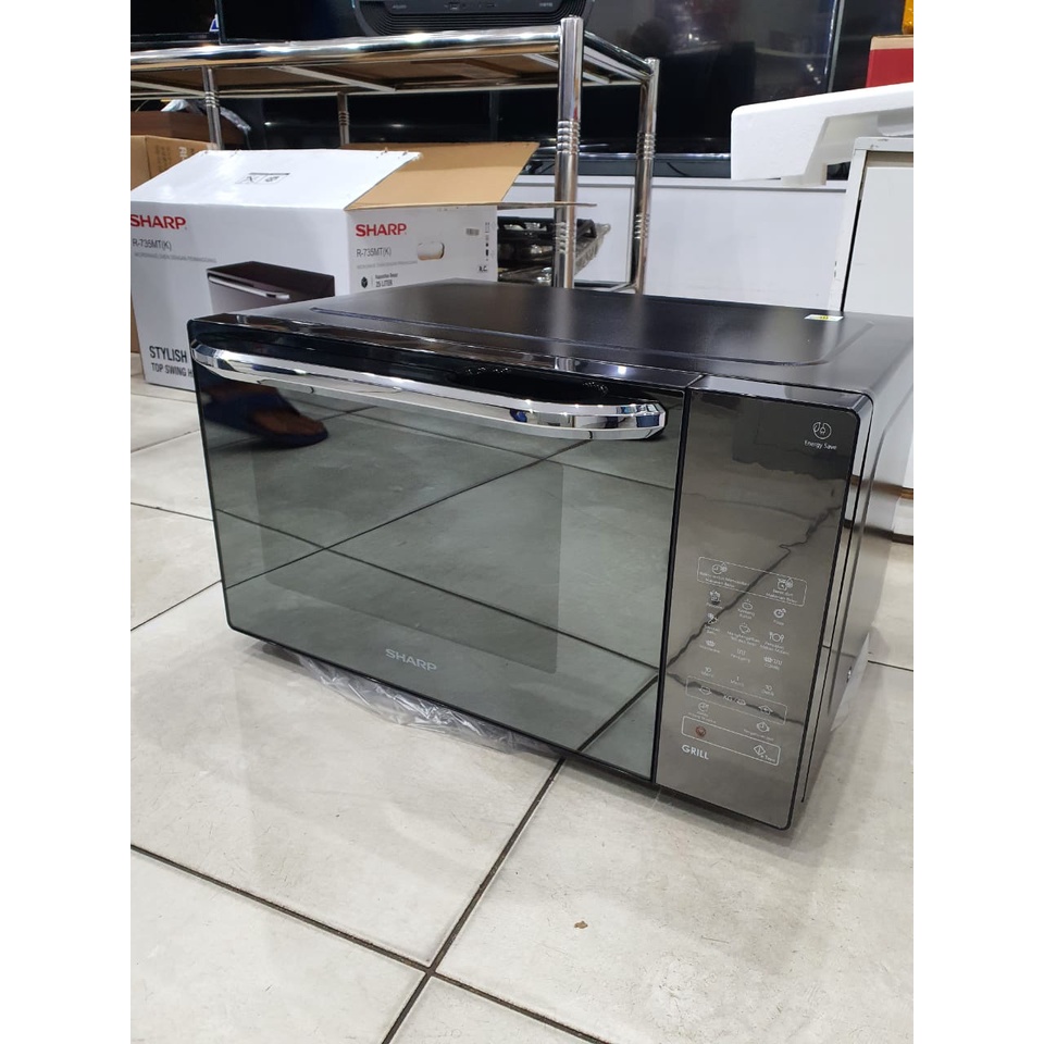 MICROWAVE SHARP R735MT R-735MT MICROWAVE + GRILL Silver/Black