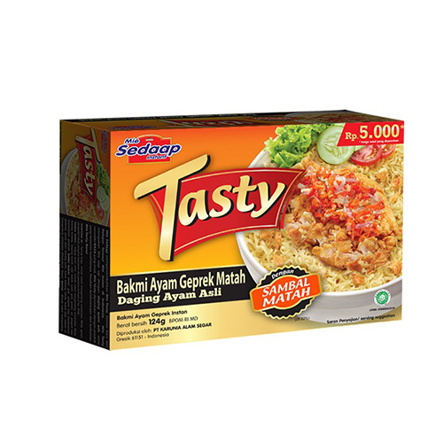 Sedaap Tasty Mie Instan Bakmi Ayam Geprek Bag 124gr Shopee Indonesia