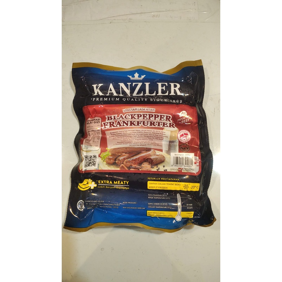 

Kanzer Blackpepper Frankfurter Sosis Sapi Lada Hitam 300g