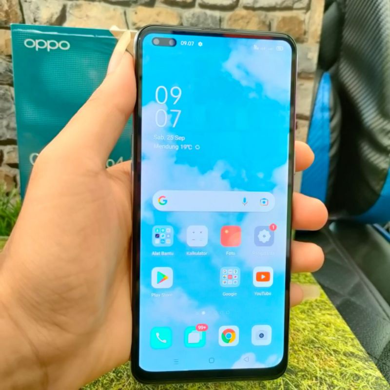 OPPO RENO 4F 8/128 FULLSET MULUS SECOND LIKE NEW reno4f bekas garansi resmi oppo