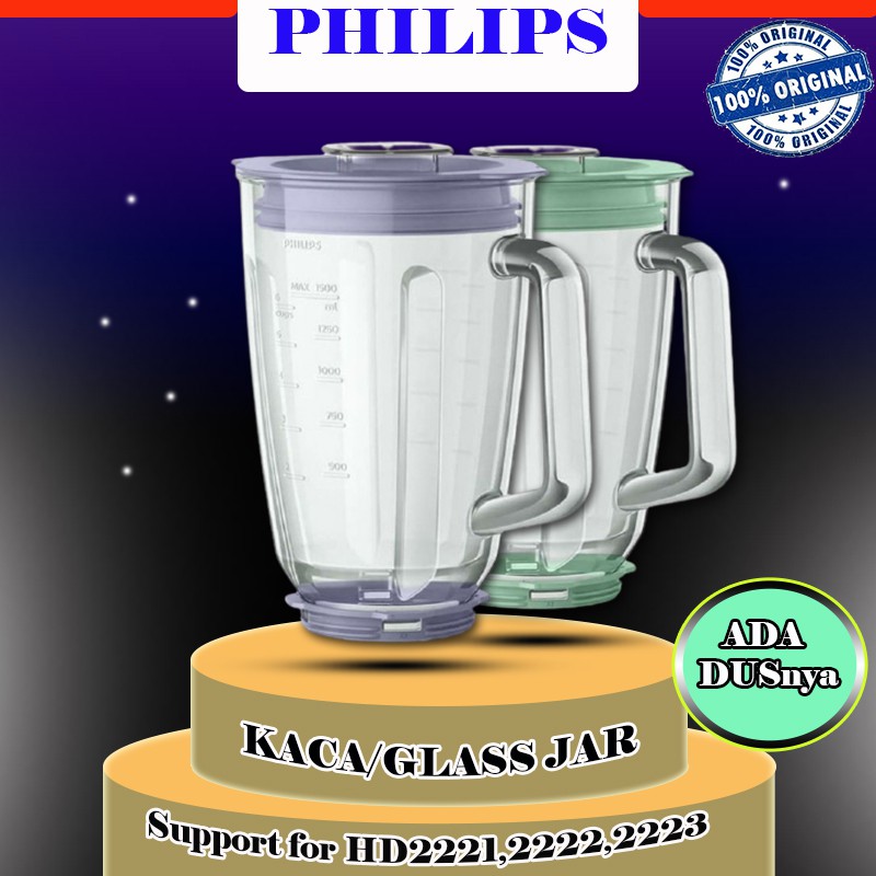 Philips Gelas Blender Kaca glass jar HR3214 untuk HR2221 - HR2222 - HR2223 BL19