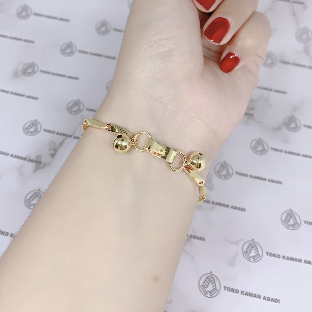 Gelang Tangan Xuping Gold Wanita Dewasa Motif Rantai Lapis Emas Fashion *02