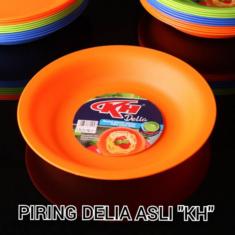 PIRING PLASTIK KH DELIA / PIRING MAKAN PLASTIK PERLUSIN