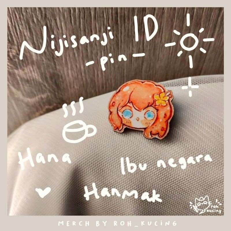 [roh_kucing] Wooden Pin Nijisanji ID
