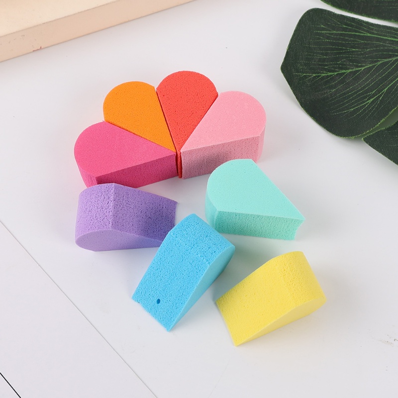 8Pcs Dry&amp; Wet Use Makeup Blender Sponge Set Soft Petal-shaped Puffs for Liquid Cream Powder Eight-color