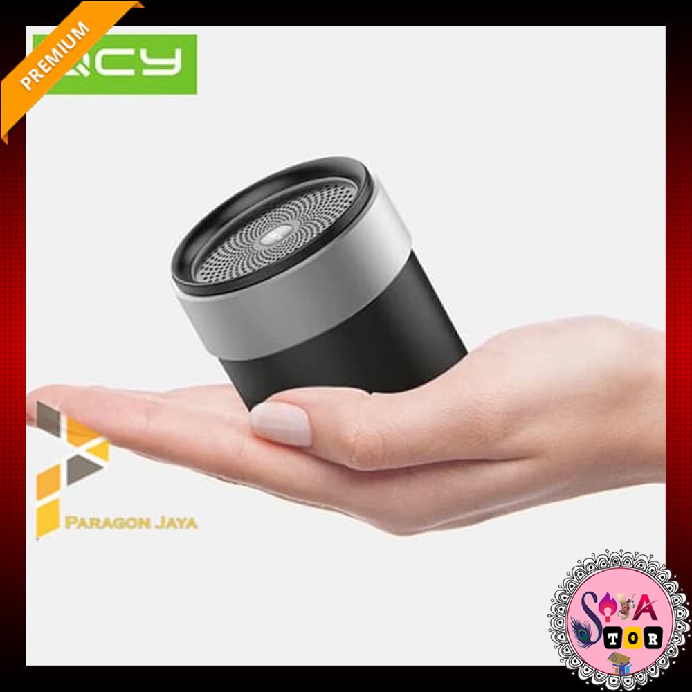 QCY QQ1000 Wireless Speaker Bluetooth V4.2 Built-In Microphone - Hitam 3D Stereo Sound Terbaru