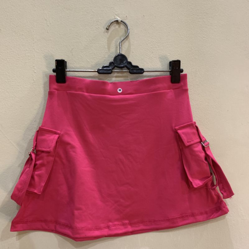 rok senam kantong samping ukuran M L XL XXL-Pink