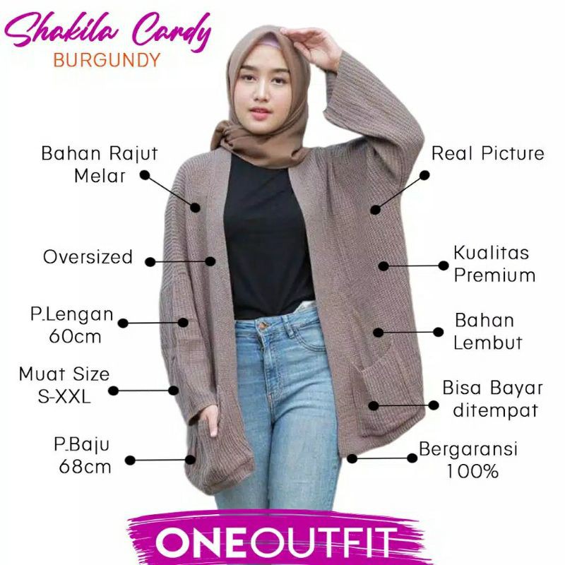 DISKON!! Cardigan Rajut locy Rajut Wanita Oversize Cardigan Polos Jumbo Terbaru Bhn Tebal Kualitas Premium [RJ]