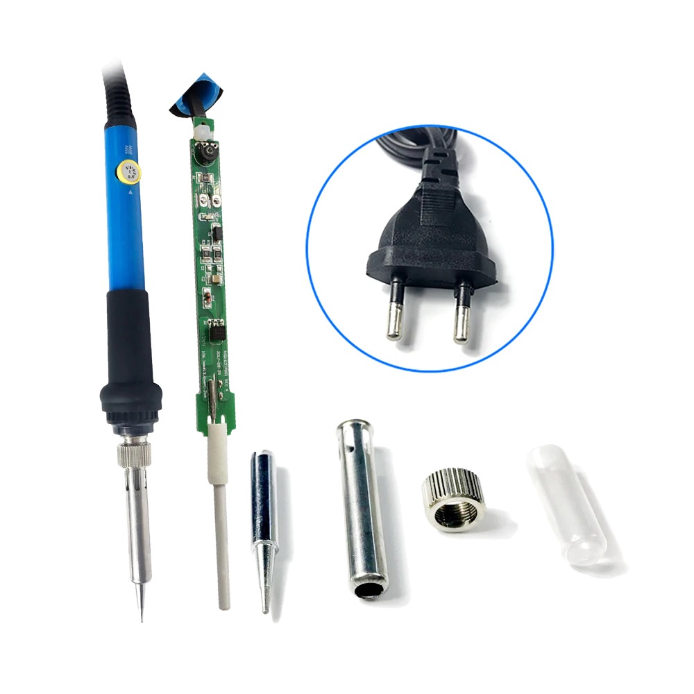 Solder Listrik Tangan 60W Adjustable Temperature Iron Solder Laptop hp komputer tv elektronik