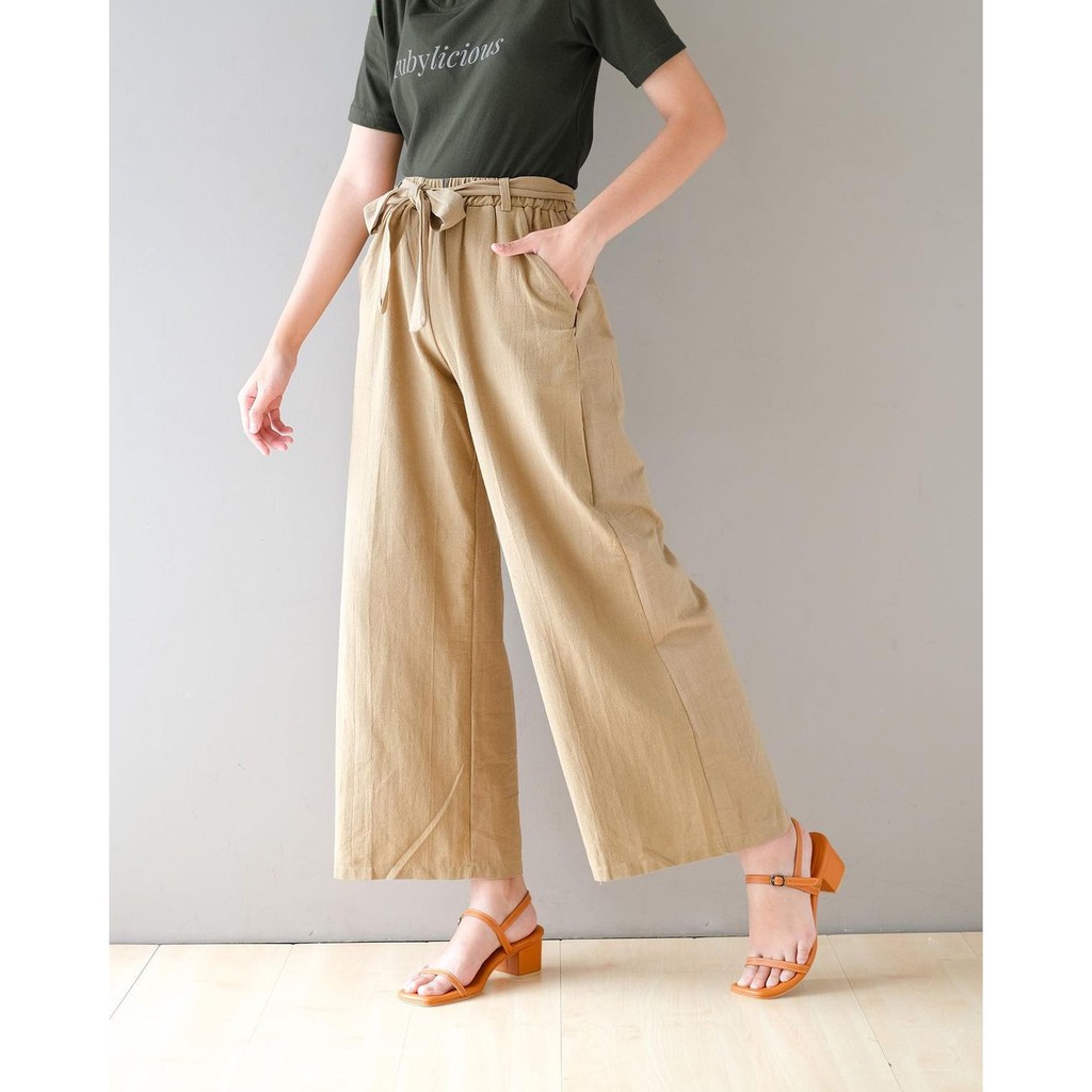 SHARON PANTS CULLOTE - celana linen / kulot linen / pants murah / celana bahan / celana kulot