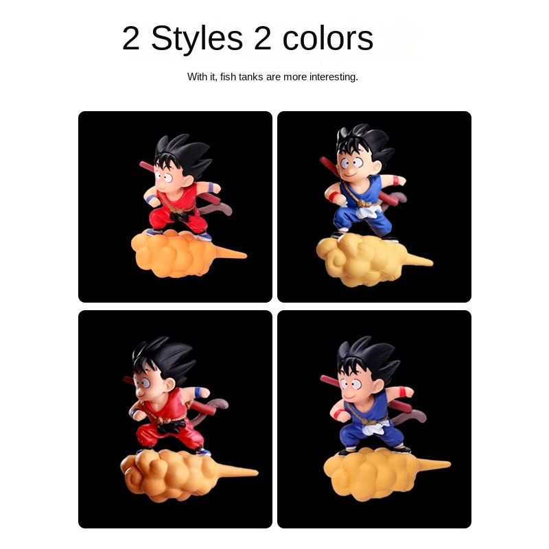 2022 Action Figure Son-Goku on Somersault Cloud Model Mengambang Untuk Dekorasi Akuarium Ikan