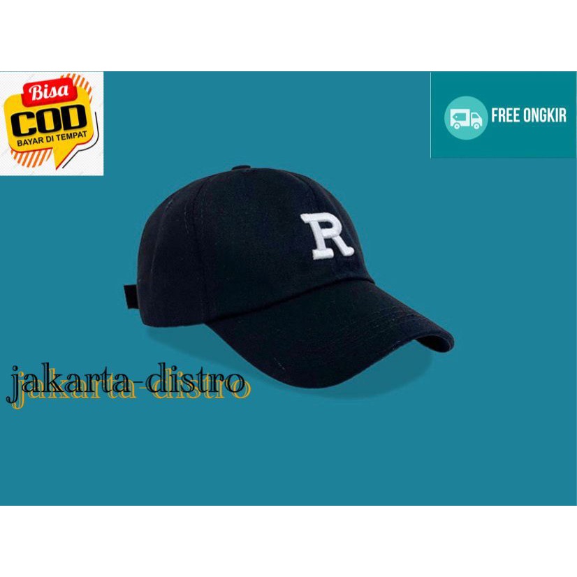 Topi Baseball Pria Wanita Berlogo R Terbaru/Topi Kece Terkini/Topi Import