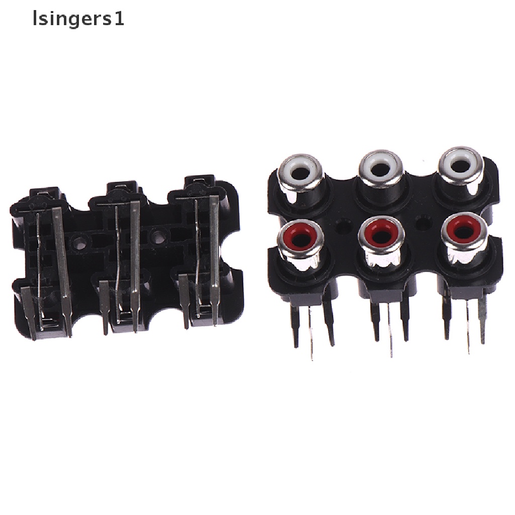 (lsingers1) 5pcs Konektor input Audio Stereo RCA Female 6 Lubang