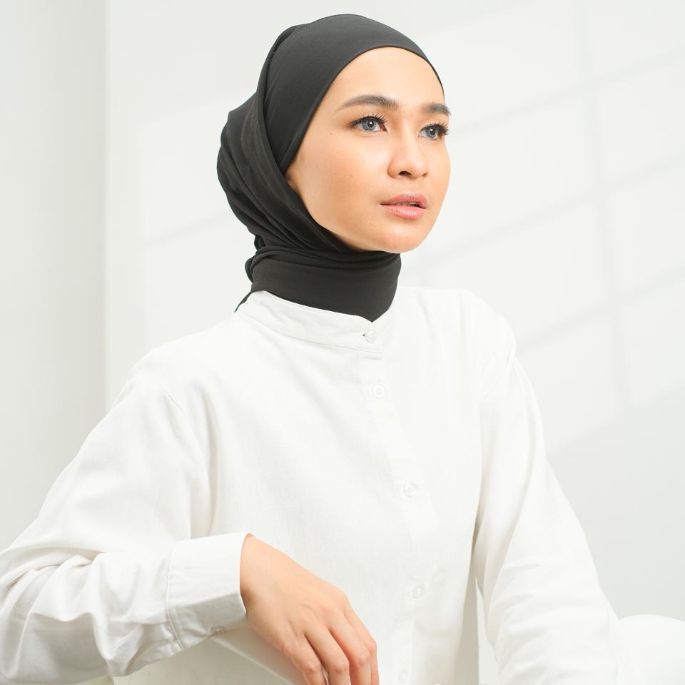 Ghania Instant | Pashmina Instan Tali Cheruty Babydoll Polos by Yeppushop-3