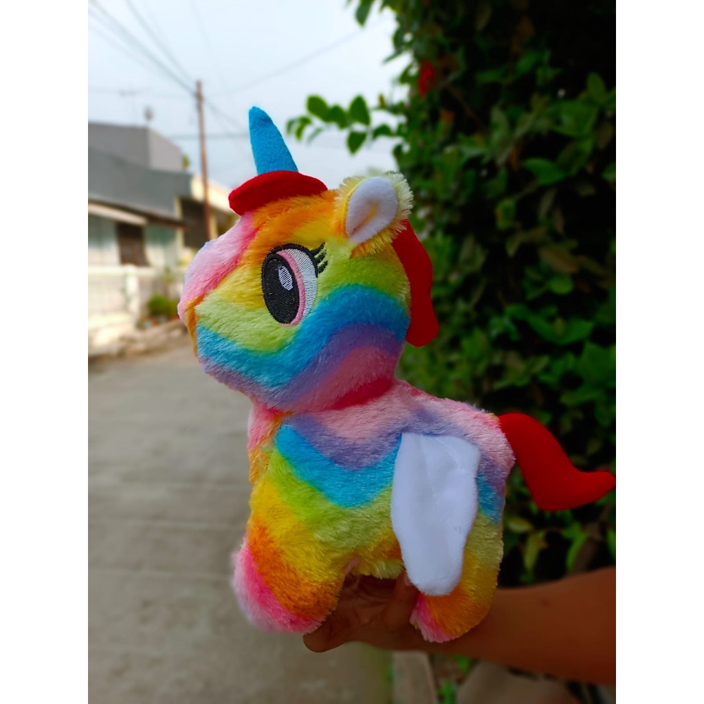 Mainan anak perempuan boneka kuda unicorn rainbow kuda pony unicorn lucu warna rainbow