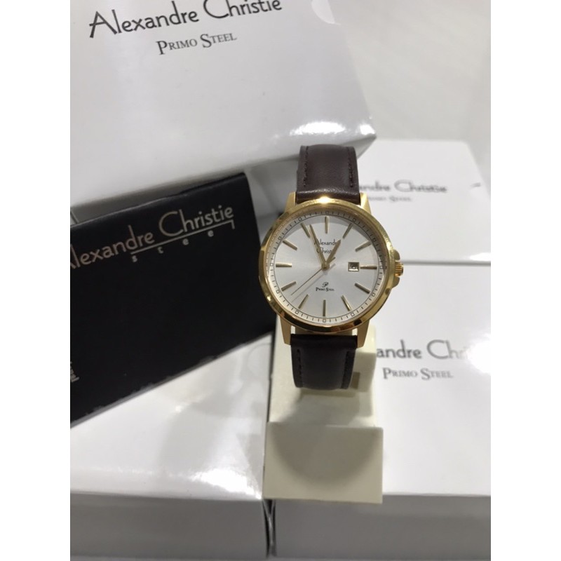 NEW ARRIVAL JAM TANGAN WANITA ALEXANDRE CHRISTIE AC1014 KULIT ORIGINAL 100%