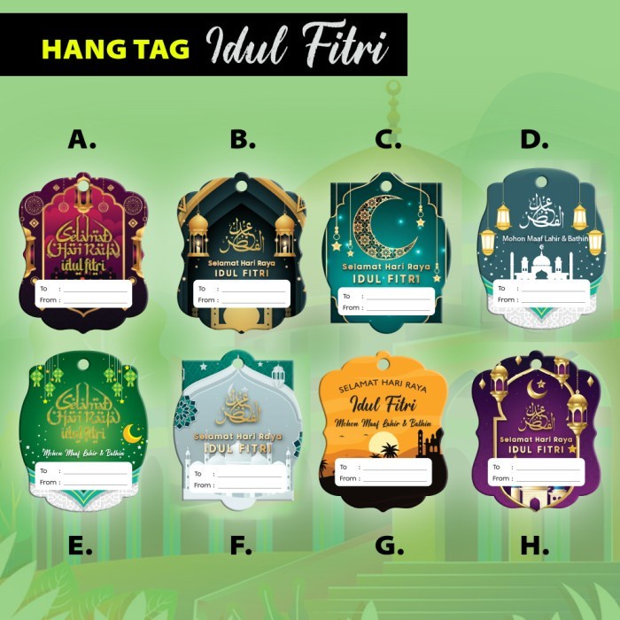 

Hangtag - Hang Tag - Aksesoris Lebaran Idul FItri isi 40 pcs - HTL1