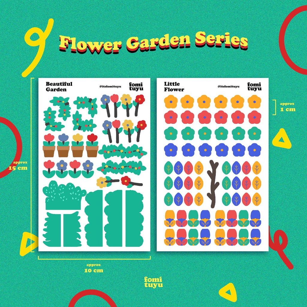 

FOMITUYU Flower Garden Series Journal and Deco Sticker Sheet