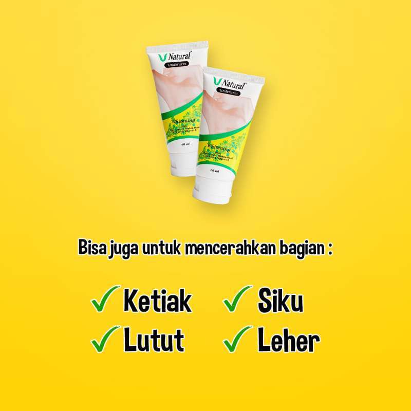 V NATURAL UNDERARM CREAM 60ML PEMUTIH KETI / KETIAK PERAWATAN TUBUH