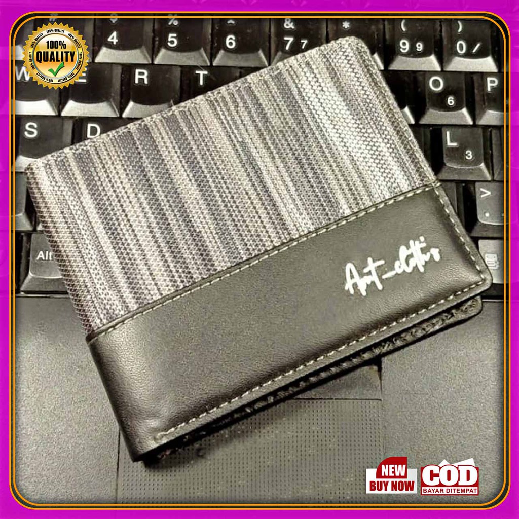 Dompet Lipat distro cowok kekinain Kasual fashionable bahan PVC