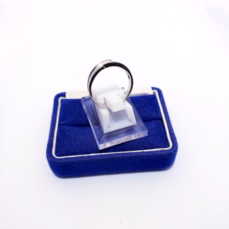 Cincin Perak Asli Silver 925 Lapis Emas Putih Model Couple Tunangan Harga Satuan