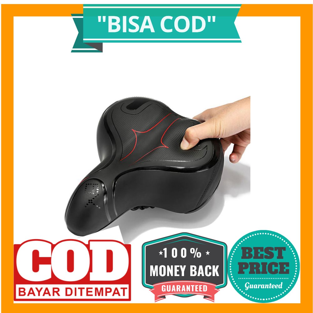 BISA COD TaffSPORT Sadel Sepeda Comfortable Spring Shock Absorption Skidproof - SX-2020 - Black