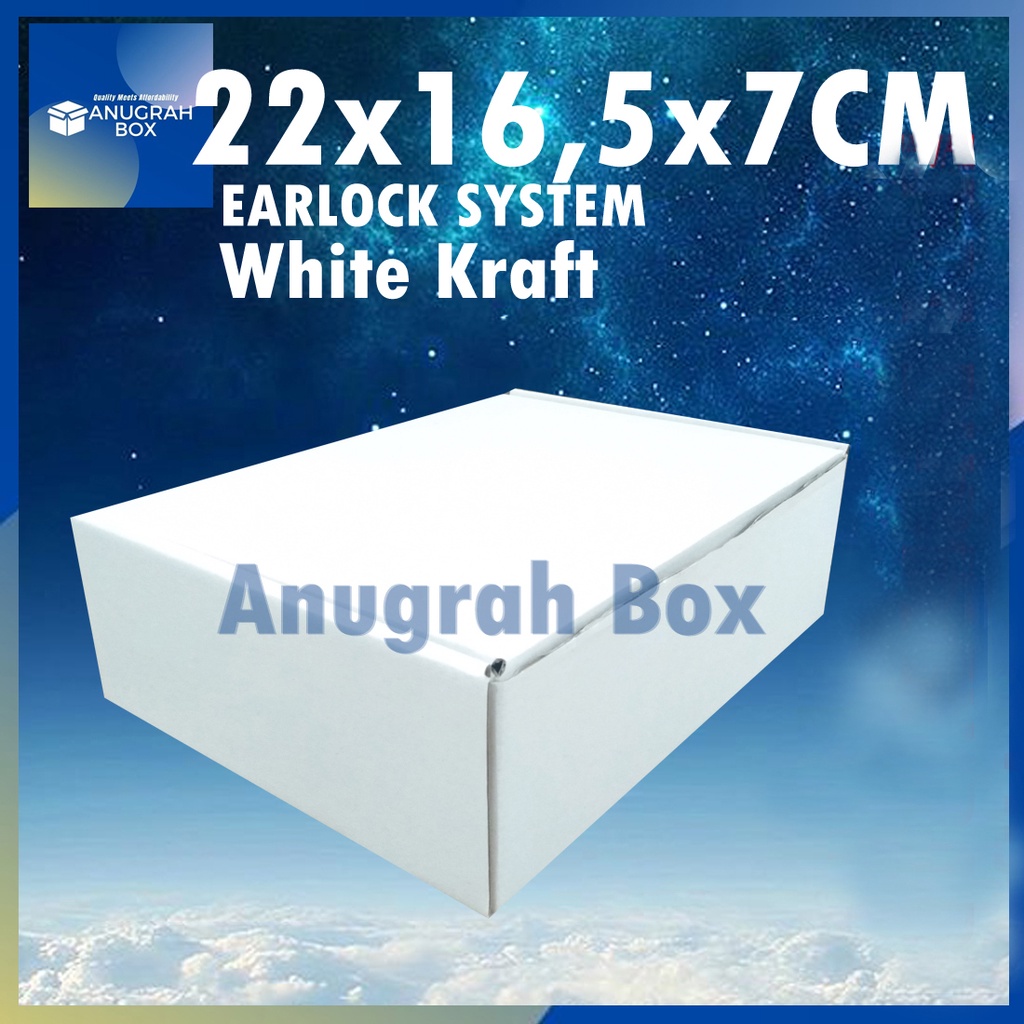 

Kardus Dus PUTIH uk 22x16,5x7 cm ( ECER ) Die Cut Box Kotak Packing Aksesoris Baju Kue EARLOCK