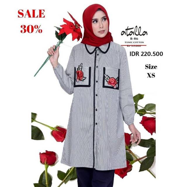 ATALLA B 86 TUNIK ATASAN MUSLIM CANTIK MODERN PREMIUM