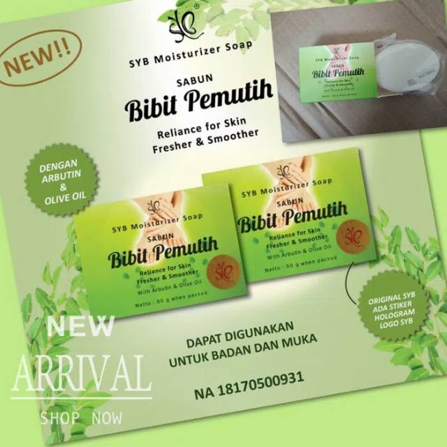 SABUN BIBIT PEMUTIH SYB BPOM SYB SOAP ORIGINAL