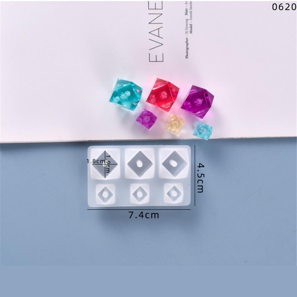 Preva Manik-Manik Berlian Manik-Manik Cetakan Silikon Ornamen Kerajinan DIY Epoxy Resin Membuat Perhiasan Alat