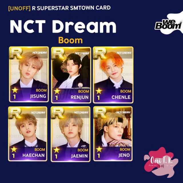 (MIN PEMBELIAN 3PCS - MIX) [Unoff] R Cards SuperStar SMTOWN NCT DREAM "BOOM" PHOTOCARD PC RENJUN JEN