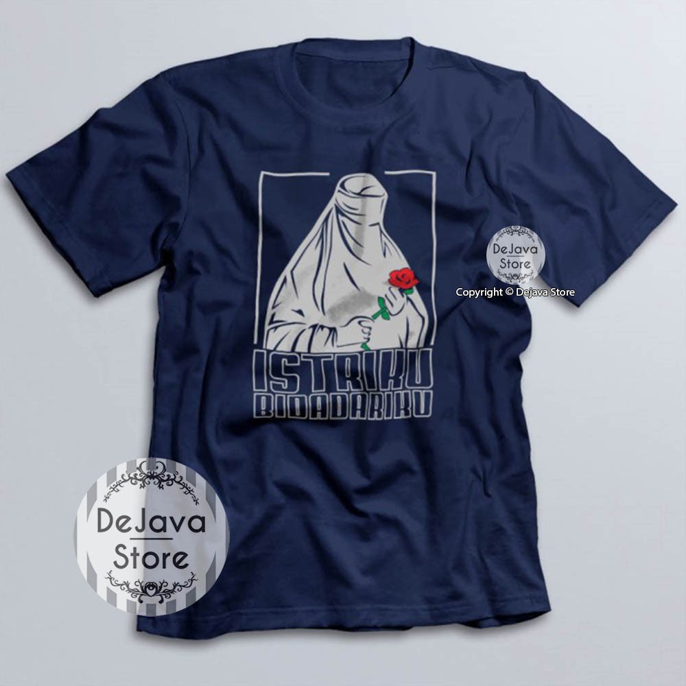 Kaos Dakwah Islami Istriku Bidadariku Cadar Baju Santri Religi Tshirt Distro Muslim Premium-0