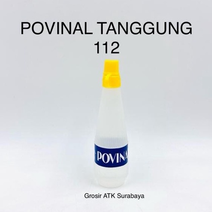 

LEM CAIR POVINAL TANGGUNG 112 / Lem Povinal Ukuran Sedang 75 ML 112