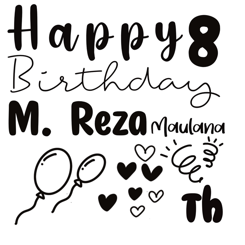 Sticker Balon pvc custom nama